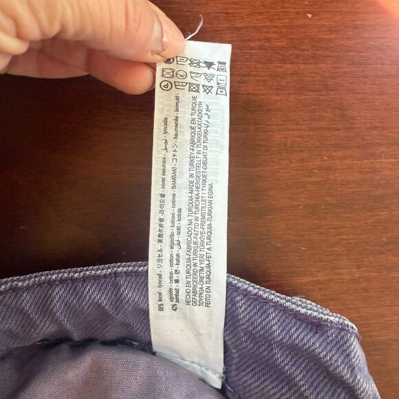 ZARA Purple Wide Leg Denim Jeans Size 4 - Picture 10 of 10